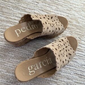 Pedro Garcia Tan Cutout Wedges